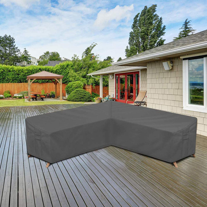Arlmont & Co. Patio VShaped Sectional Sofa Cover, 100 Waterproof